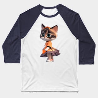 Calico cat sporty style Baseball T-Shirt